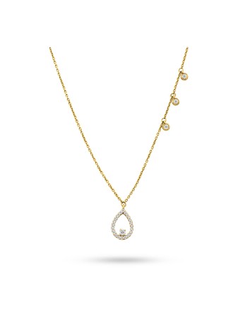 Vesmina 14K Solid Gold with Natural Diamond RD: 0.27 CT, E-F, VS-SI