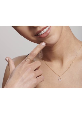 Vesmina 14K Solid Gold with Natural Diamond RD: 0.27 CT, E-F, VS-SI