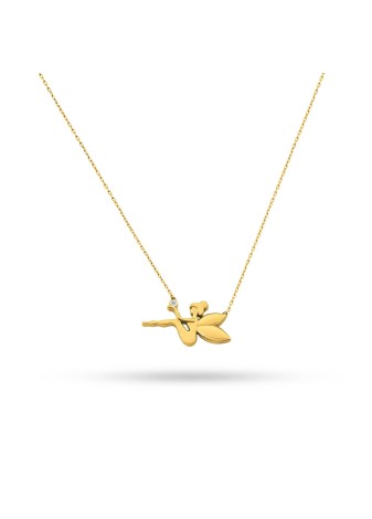 Liora 14K Solid Gold with Natural Diamond RD: 0.01 CT, F-G, SI Yellow
