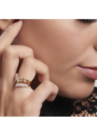 Aurisia 14K Solid Gold Adorned with Premium Stone