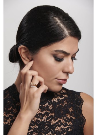 Aurisia 14K Solid Gold Adorned with Premium Stone