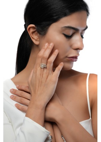 Serandia 14K Solid Gold Adorned with Premium Stone
