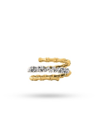Zafira 14K Solid Gold with Natural Diamond (BG: 0.12 CT, E-F, VS-SI RD: 0.25 CT, E-F, VS-SI)