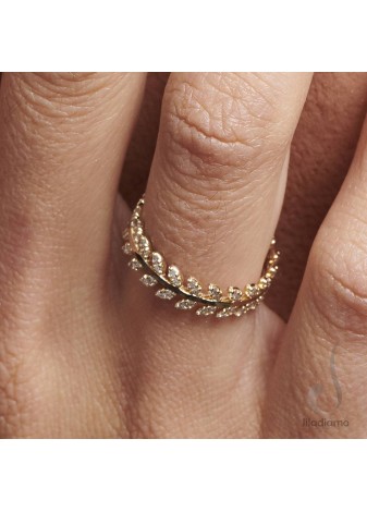Veldora 14K Solid Gold with Natural Diamond (RD: 0.36 CT, E-F, SI)