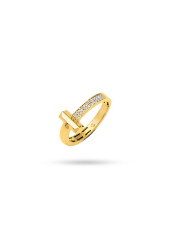 Luvella 14K Solid Gold with Natural Diamond (RD: 0.12 CT, E-F, VS-SI)