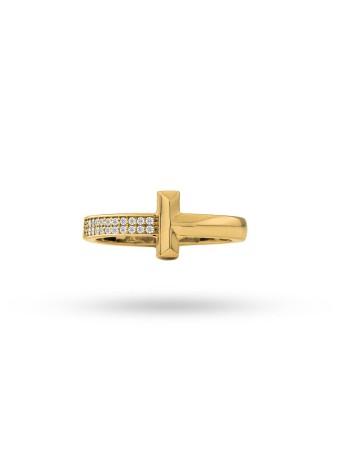 Luvella 14K Solid Gold with Natural Diamond (RD: 0.12 CT, E-F, VS-SI)