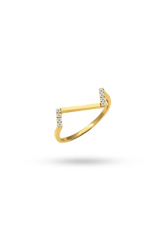 Oseris 14K Solid Gold with Natural Diamond (RD: 0.07 CT, F-G, SI)