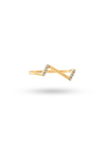 Oseris 14K Solid Gold with Natural Diamond (RD: 0.07 CT, F-G, SI)