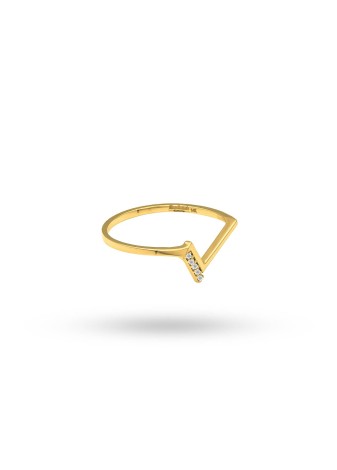 Solena 14K Solid Gold with Natural Diamond (RD: 0.05 CT, F-G, VS-SI)