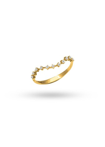 Vaelora 14K Solid Gold with Natural Diamond (RD: 0.13 CT, E-F, SI)