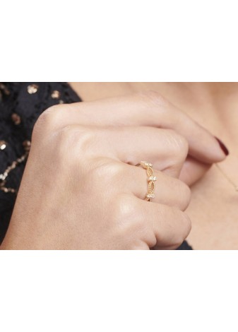 Amelina 14K Solid Gold with Natural Diamond (RD: 0.16 CT, F-G, SI)