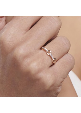 Ysolde 14K Solid Gold with Natural Diamond (RD: 0.10 CT, E-F, SI)