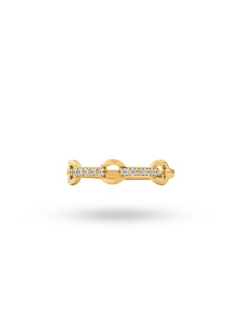 Ysolde 14K Solid Gold with Natural Diamond (RD: 0.10 CT, E-F, SI)