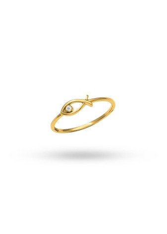 Kaliana 14K Solid Gold with Natural Diamond (RD: 0.01 CT, E-F, VS)