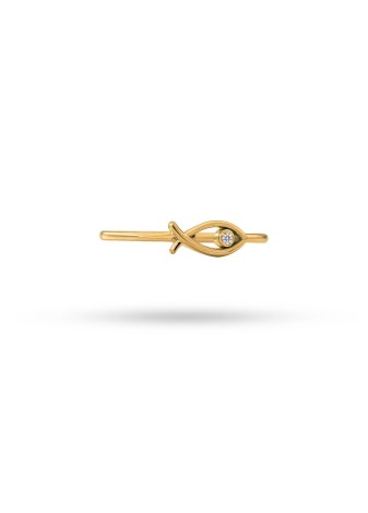 Kaliana 14K Solid Gold with Natural Diamond (RD: 0.01 CT, E-F, VS)