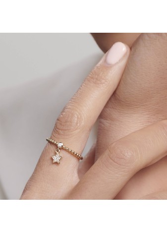 Sylvera 14K Solid Gold with Natural Diamond (RD: 0.07 CT, E-F, SI)
