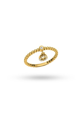 Lyceria 14K Solid Gold with Natural Diamond (RD: 0.10 CT, E-F, SI)