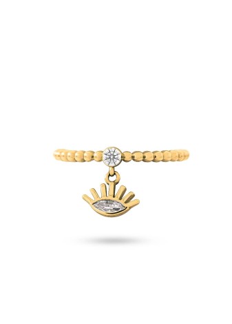 Rosmina 14K Solid Gold with Natural Diamond (MQ: 0.10 CT, E-F, VS RD: 0.05 CT, G-H, SI)